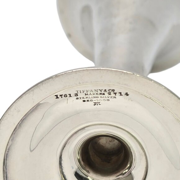 Antique Tiffany & Co Sterling Silver Trumpet Bud Vase 17613 #19618 - Picture 9 of 10